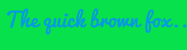 Image with Font Color 069AE1 and Background Color 06E14C
